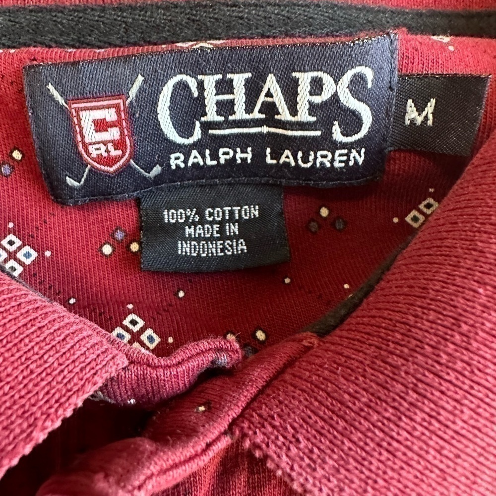 Chaps pre own Polo Golf Ralph Lauren Men's Polo Shirt Size M Red - Picture 3 of 4